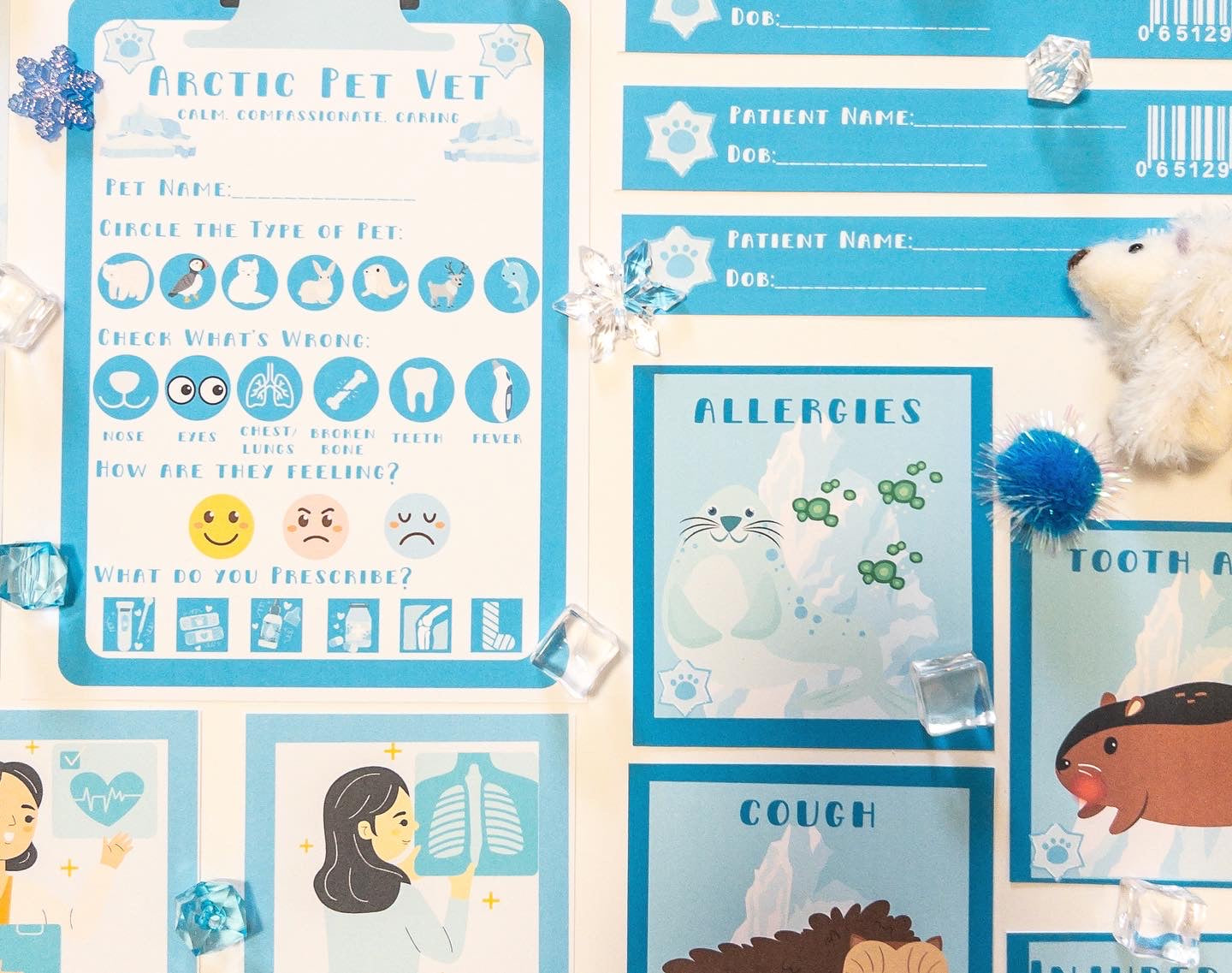 Arctic Pet Vet Digital Print & Play Learning Kit