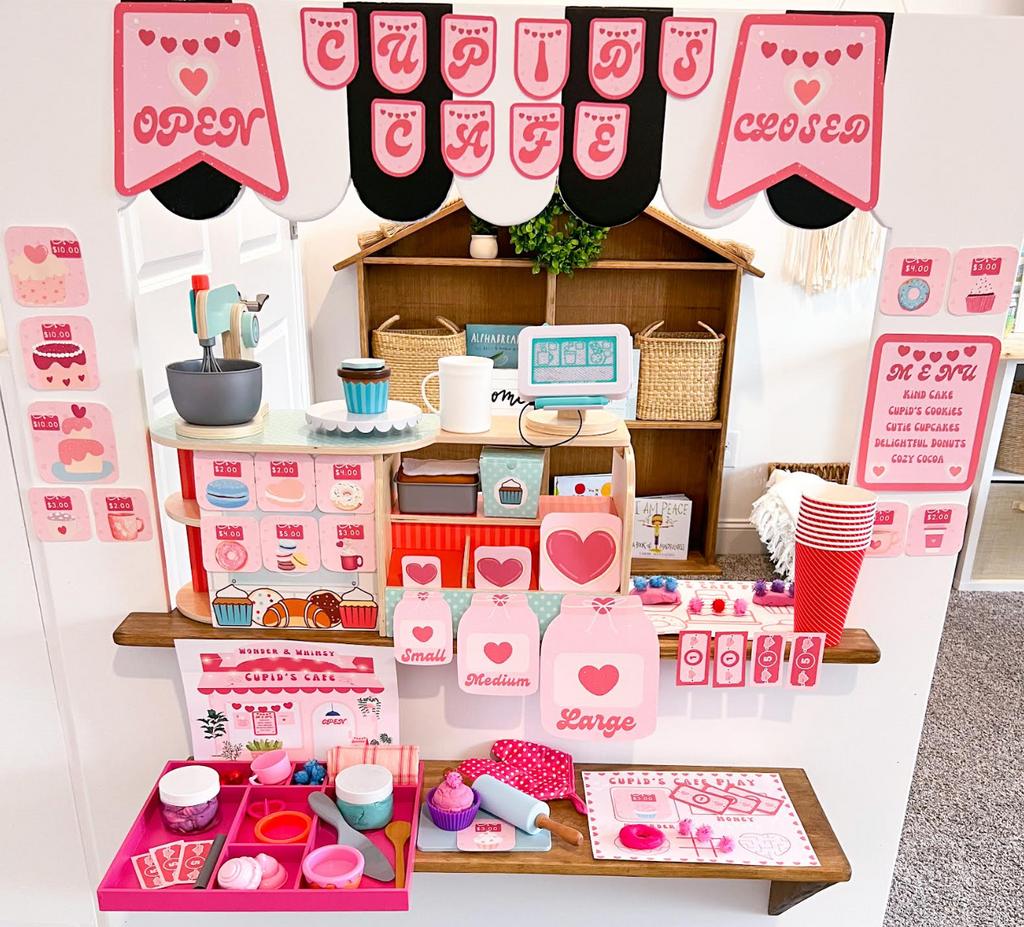 Cupids Cafe Pretend Play & Valentine's Day Breakfast Digital Prints