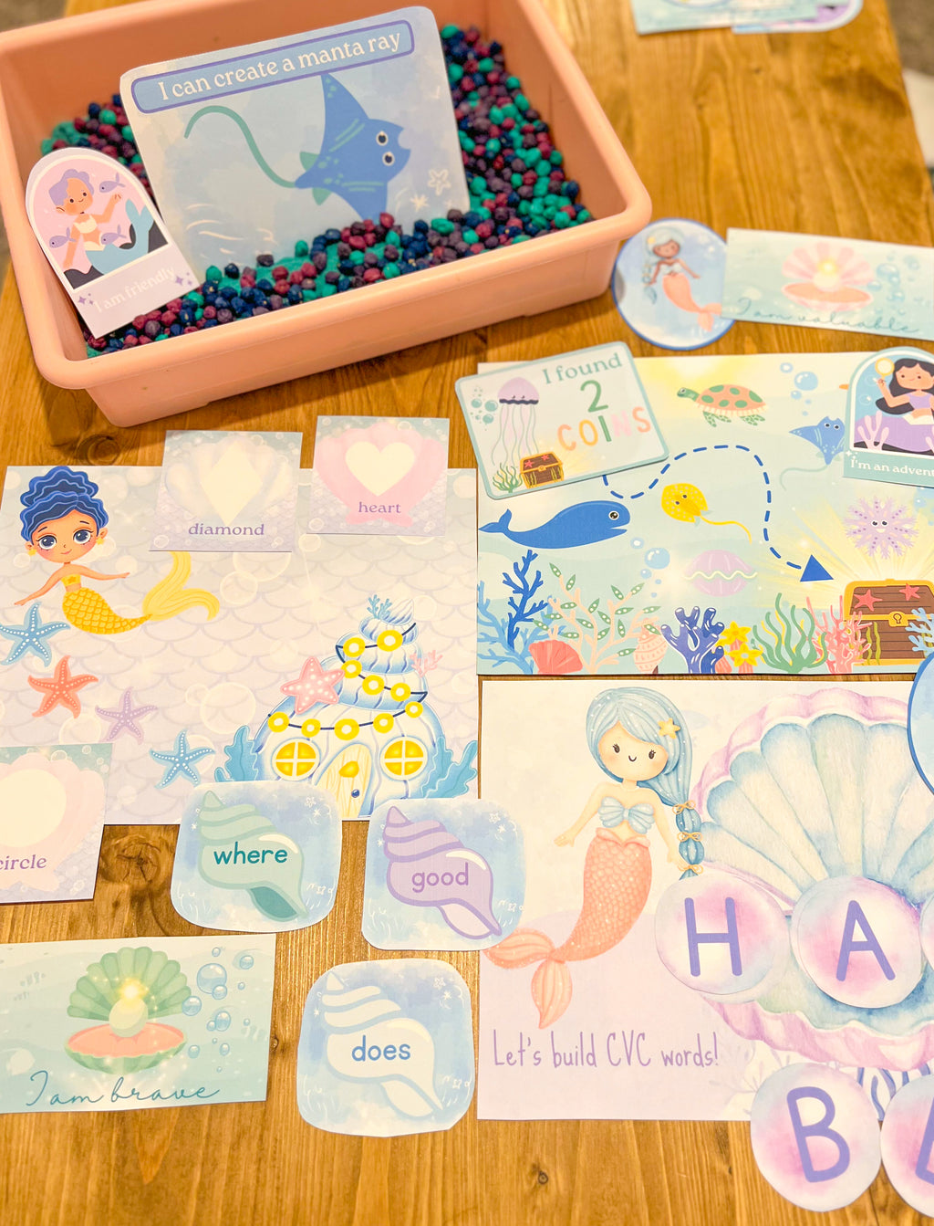 Mermaid Digital Print and Play Kit