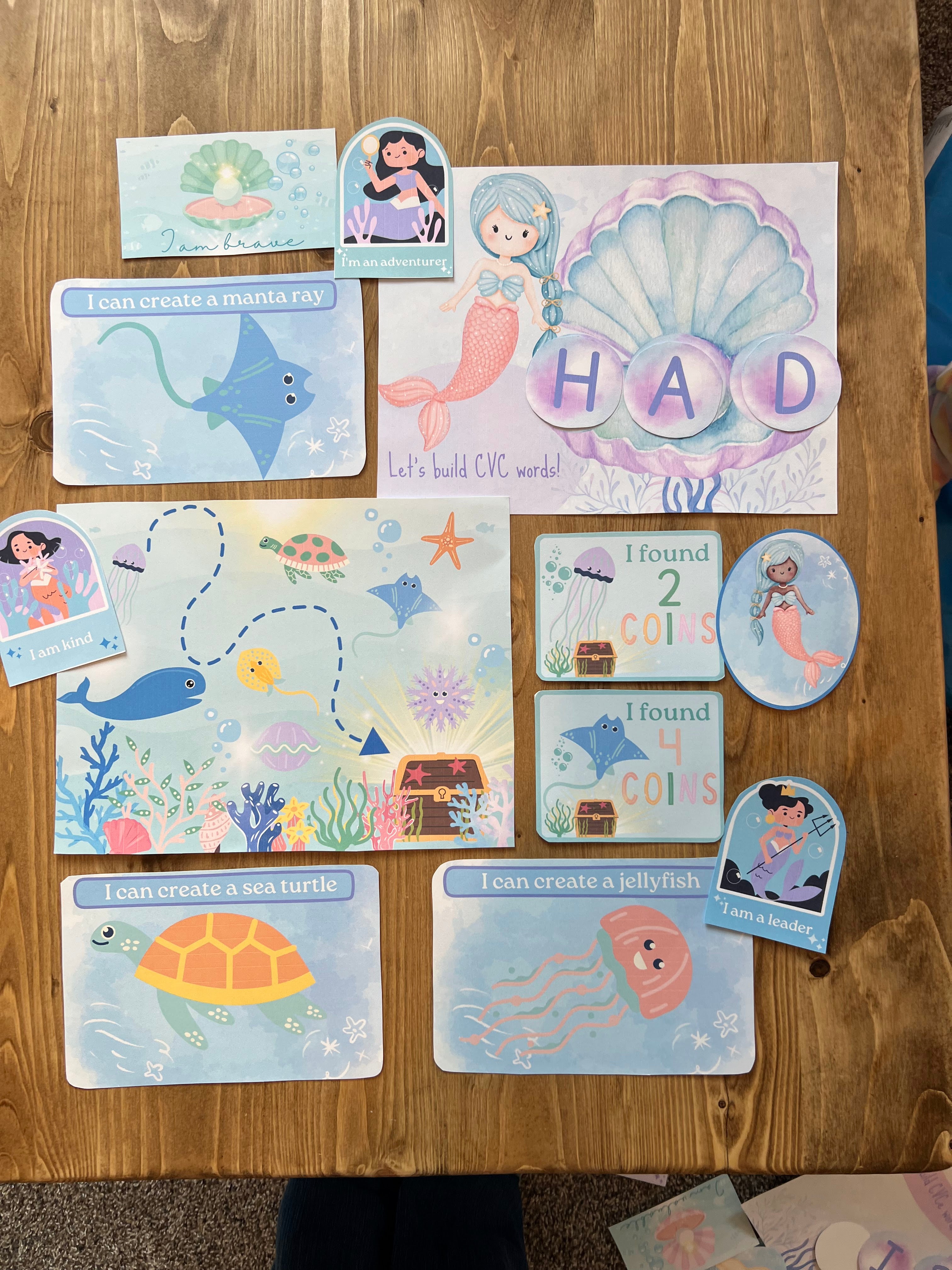 Mermaid Digital Print and Play Kit