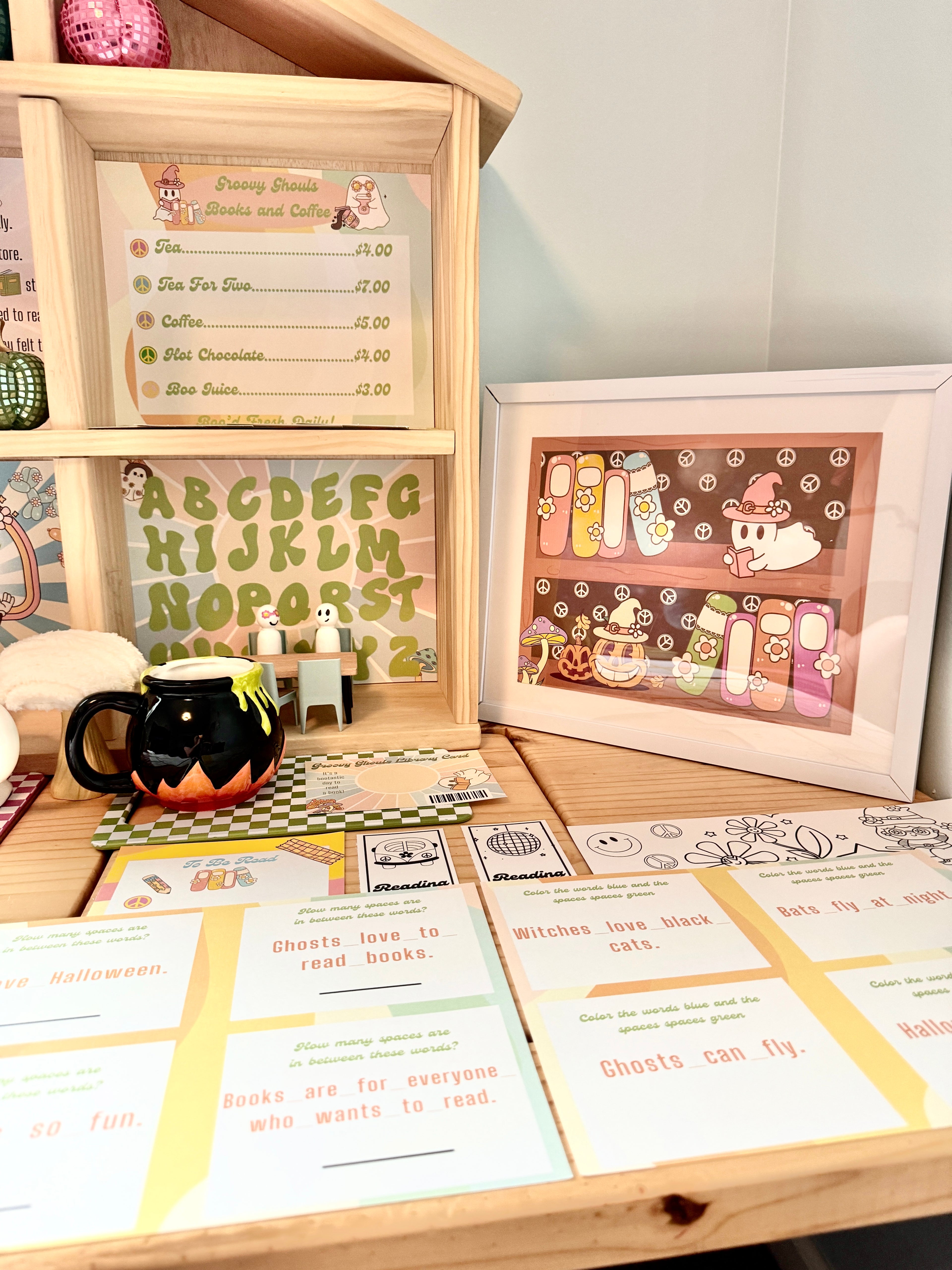 Groovy Ghouls Books & Coffee Digital Print Kit