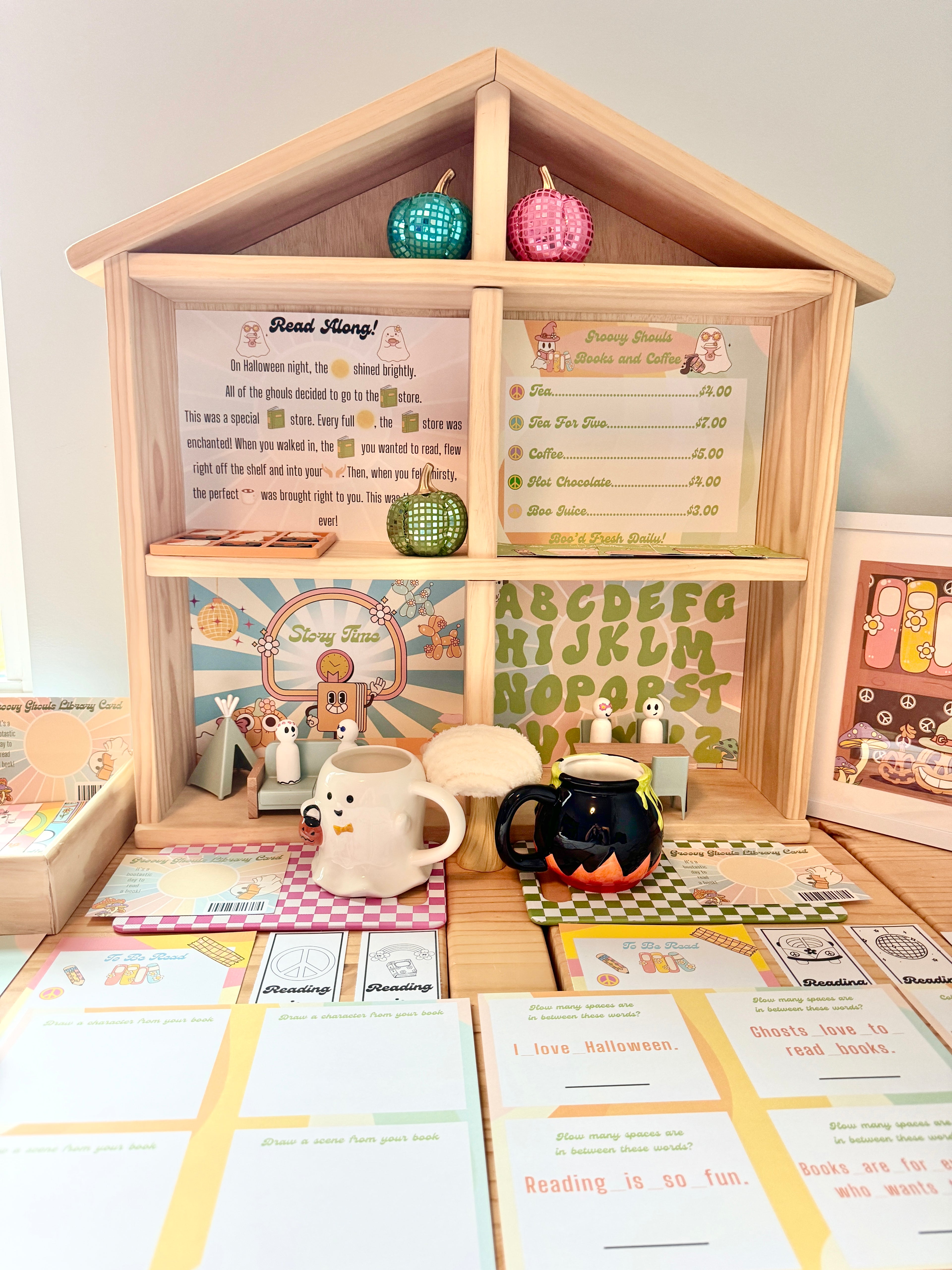 Groovy Ghouls Books & Coffee Digital Print Kit