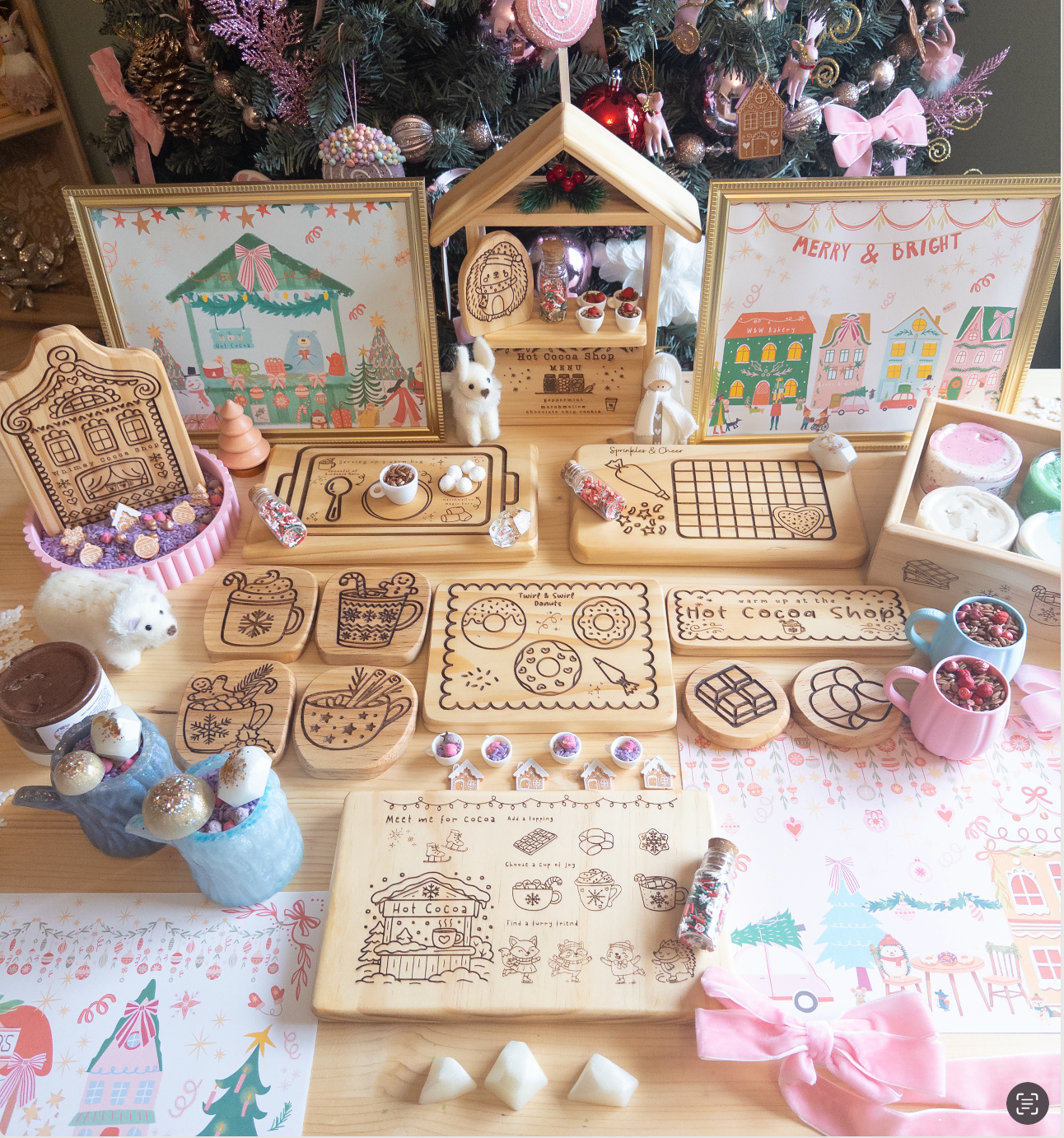 Hot Cocoa Party Wooden Collection