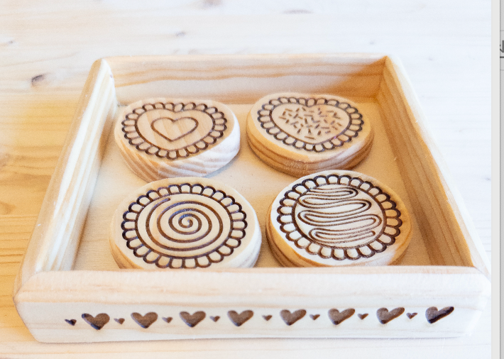 Valentine's Day Box of Wooden Chocolates