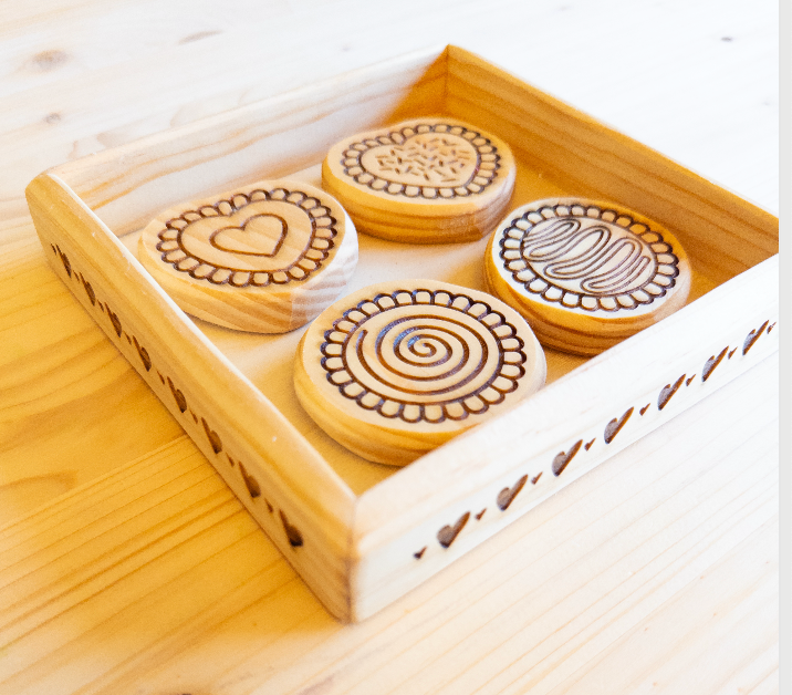 Valentine's Day Box of Wooden Chocolates