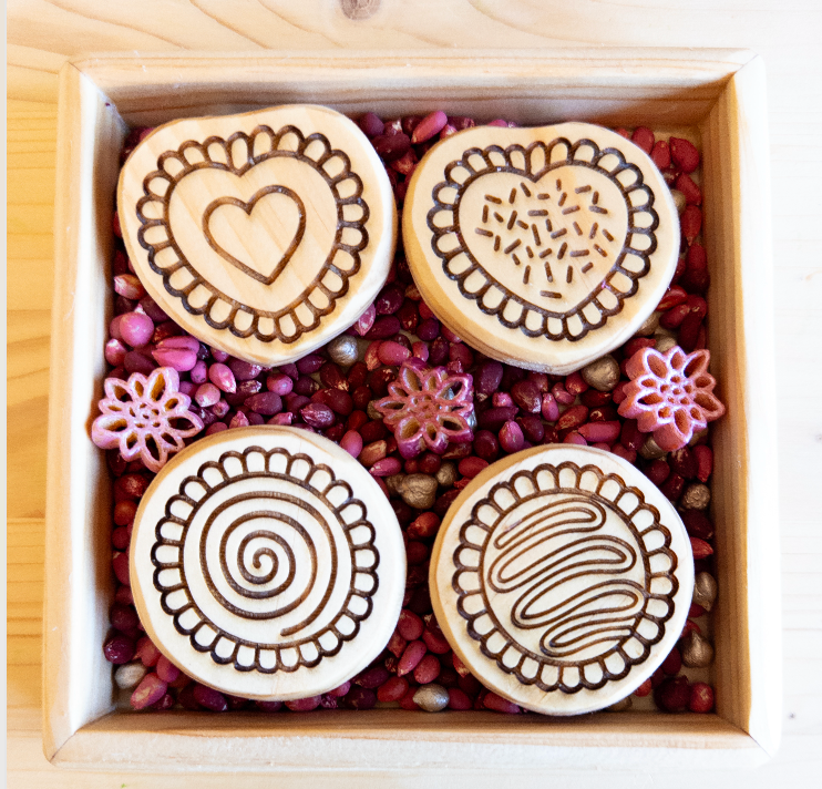 Valentine's Day Box of Wooden Chocolates