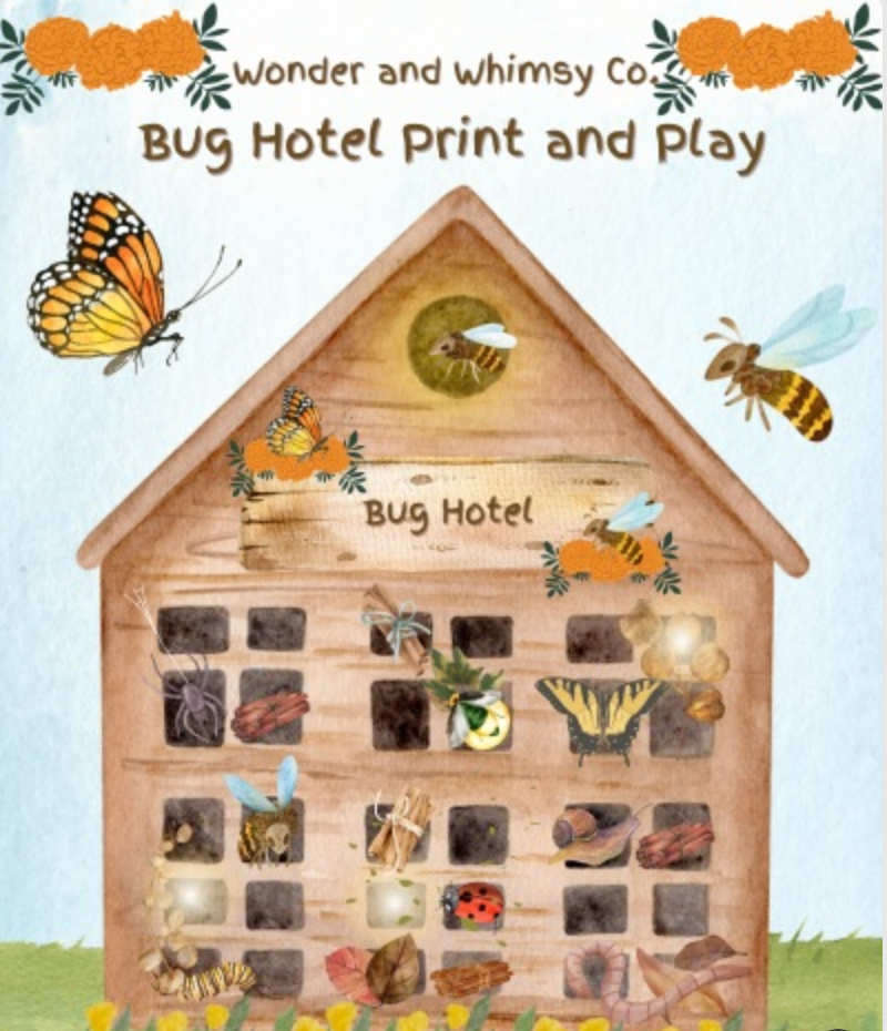 Bug Hotel digital learning print kit