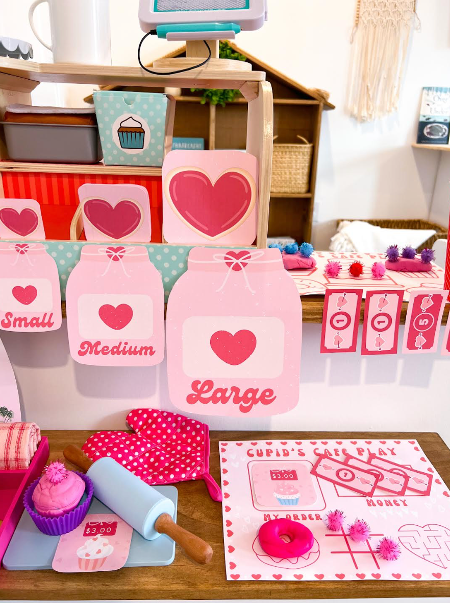 Cupids Cafe Pretend Play & Valentine's Day Breakfast Digital Prints