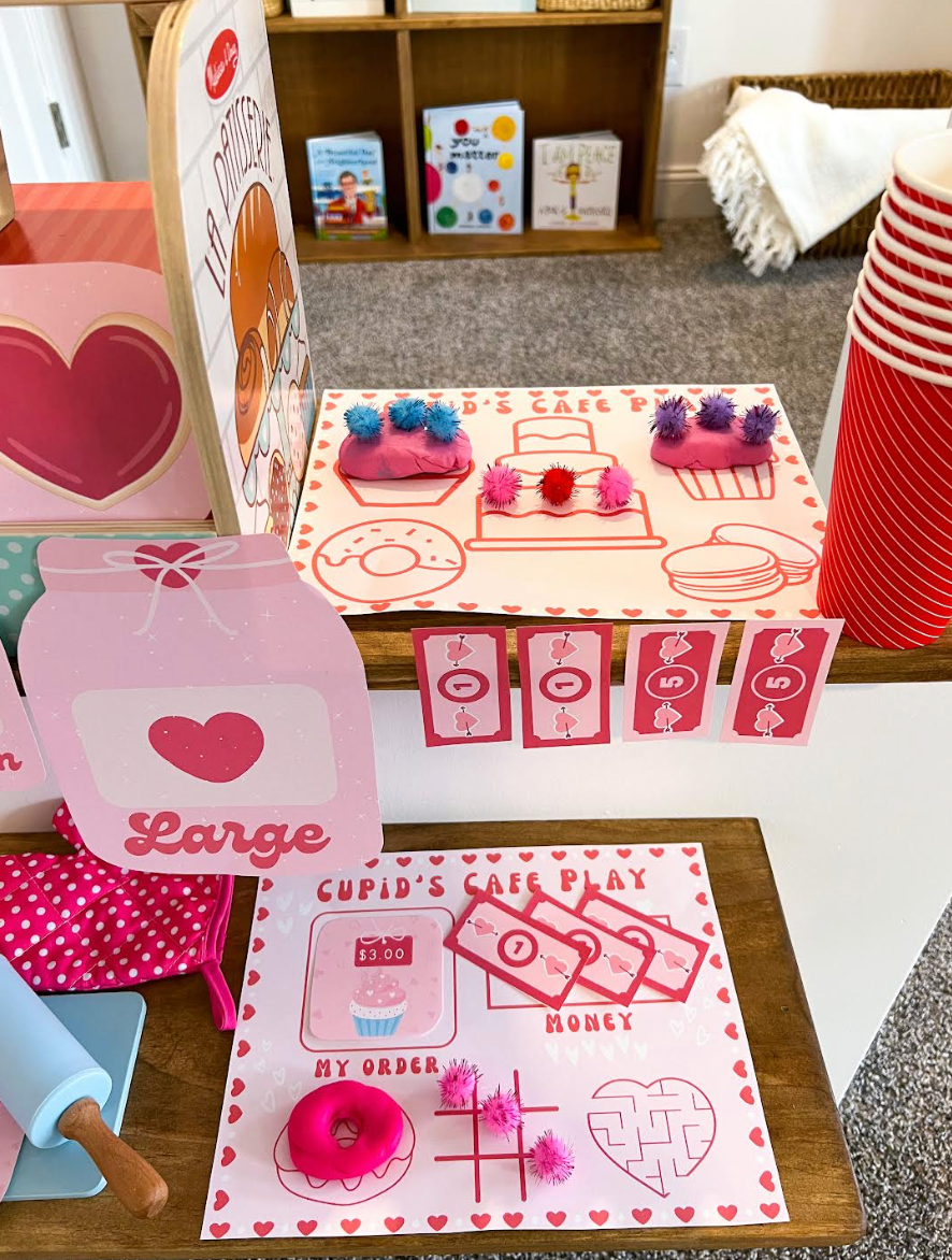 Cupids Cafe Pretend Play & Valentine's Day Breakfast Digital Prints